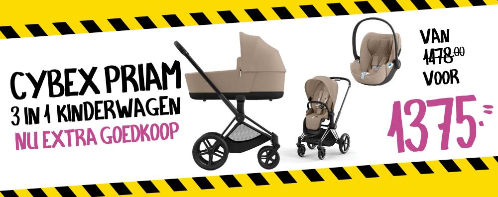 Cybex Priam Kinderwagen 3 In 1 Matt Black Cozy Beige | Baby & Tiener Megastore
