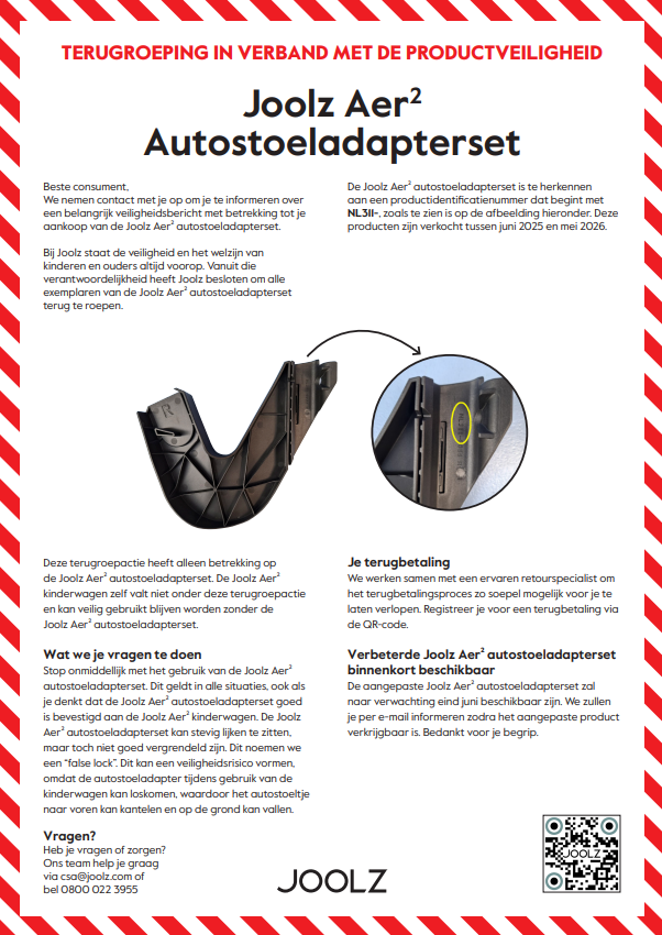 Joolz terugroepactie