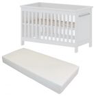 Cabino Baby Bed Met Matras Noël Wit 60 x 120 cm