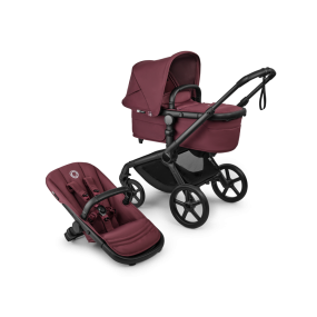 Bugaboo Kinderwagen 2 in 1 Fox 5 Renew Complete Black | Dark Cherry