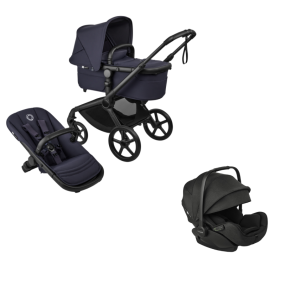 Bugaboo Kinderwagen 3 in 1 Fox 5 Renew Complete Black | Deep Indigo + Bugaboo Autostoel Otter by Nuna Groep 0