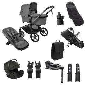 Bugaboo Kinderwagen Fox 5 Renew Ultieme Newborn Bundel Complete Graphite | Moon Grey