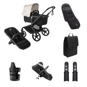 Bugaboo Kinderwagen Fox 5 Renew Essentiële Bundel Complete Black | Heritage Black Misty White