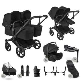 Bugaboo Donkey 6 Tweeling Ultimate Newborn Bundle Black | Heritage Black