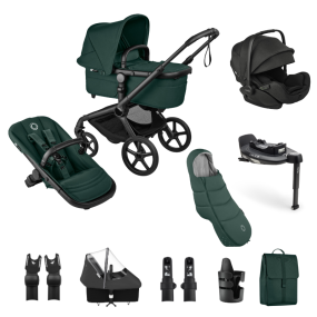 Bugaboo Kinderwagen Fox 5 Renew Ultieme Newborn Bundel Complete Black | Fern Green