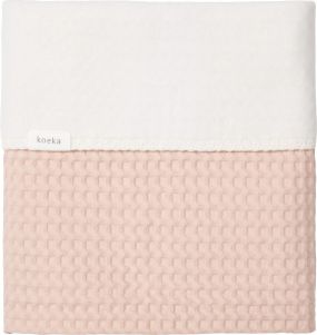 Koeka Ledikantdeken Cotton Fleece Wafel Amsterdam Rosa Salt 100x150