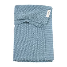 Meyco Wiegdeken Mini Reliëf Jeans Blue 75 x 100 cm