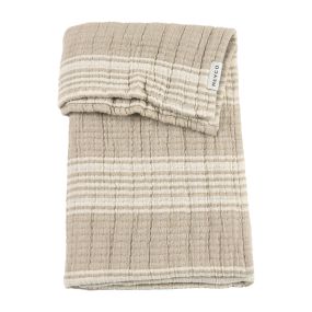 Meyco Wiegdeken Hydrofiel Stripe Sand 75 x 100 cm