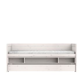 Lifetime Original Kajuitbed met Bedlade en Opbergbox met Standaard Lattenbodem Whitewash