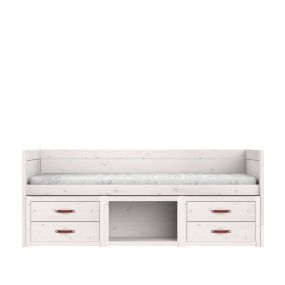 Lifetime Original Kajuitbed met Opberging met Deluxe Lattenbodem Whitewash