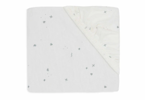 Jollein Hoeslaken Jersey 40/50x80/90cm Twinkling Sea Green