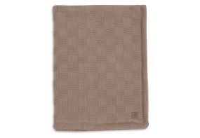 Jollein Deken Ledikant 100x150cm Box Knit Milky Coffee/Velvet