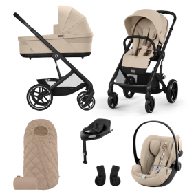 Cybex Kinderwagen 3 in 1 Balios One Box Comfort Almond Beige + Voetenzak + Base G