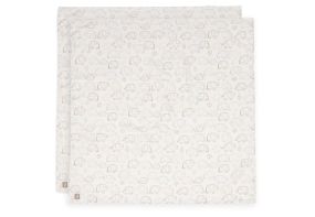 Jollein Hydrofiele Doek Large 115x115cm Elephant Tales - 2 Stuks