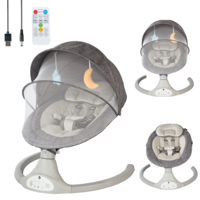 Bebies First Baby Swing Grijs