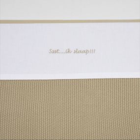 Meyco Ledikantlaken Ssst... Ik Slaap!! Sand 100 x 150 cm