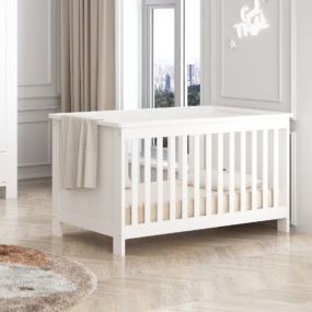 Born Lucky Meegroei Ledikant Noel Wit 70 x 140 cm + Born Lucky Junior Matras 70 x 140 cm