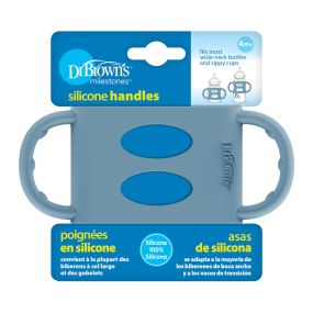 Dr. Brown's Siliconen Handles Brede Halsfles Blauw
