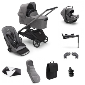 Bugaboo Kinderwagen 3 In 1 Dragonfly Graphite Grey Melange Inclusief Accessoires