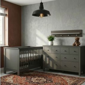 Born Lucky Babykamer 2 Delig Barolo Bed 60 x 120 cm + Bretagne Chocolate Commode