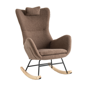 Born Lucky Schommelstoel Teddy Stof Bruin
