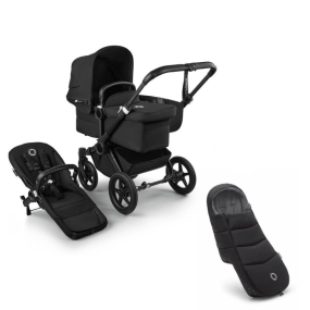 Bugaboo Donkey 5 Mono Kinderwagen 2 In 1 Black Midnight Black + Voetenzak