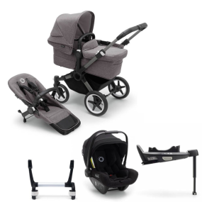 Bugaboo Donkey 5 Mono Kinderwagen 3 In 1 Graphite Grey Melange + Isofix Base
