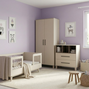 Cabino Peuterkamer Timo Clay 3 Delig met Commode Geneve en Kledingkast Geneve