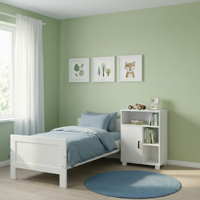 Cabino Tienerkamer Noel Wit 2 Delig met Mila Kledingkast Wit