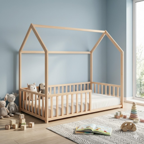 Cabino Vloerbed Tipi 70x140 Naturel