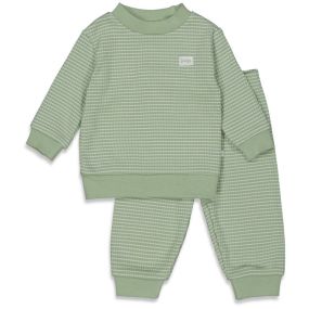 Feetje Pyjama Wafel Groen Melange Maat 56