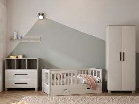 Cabino Peuterkamer Met Lade Joan Clay 3 Delig met Commode Geneve en Kledingkast Geneve