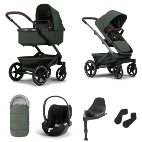 Joolz Kinderwagen 3 In 1 Geo3 Forest Green + Isofix Base + Voetenzak