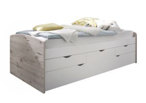 Kajuitbed Nessi Zand Eiken Wit 90 x 200 cm