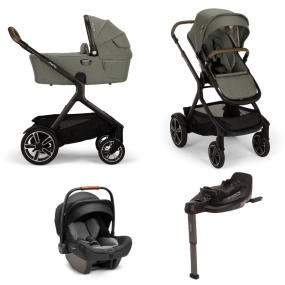 Nuna Kinderwagen 3 in 1 DEMI™ next Pine + Autostoel PIPA™ next + Nuna Base CURV