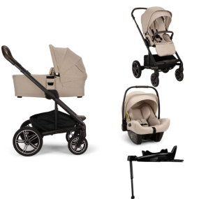 Nuna Kinderwagen 4 in 1 MIXX™ Next Biscotti + Autostoel PIPA™ Next + Nuna 360° Base