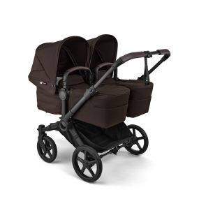 Bugaboo Donkey 6 Tweeling Kinderwagen Black | Cocoa Brown