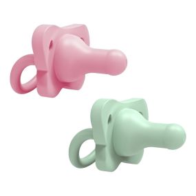 Dr. Brown's HappyPaci Siliconen Fopspeen 0 Tot 6 Maanden Roze En Groen 2 Stuks