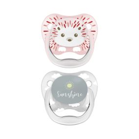 Dr Brown's Fopspeen Fase 1 Roze 2-pack Animal Faces