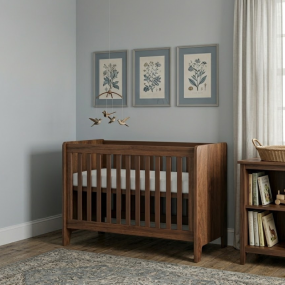 Born Lucky Baby Bed Roan Walnut