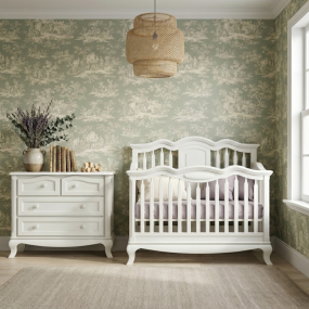 Born Lucky Meegroei Babykamer 2 Delig Romance Solid White