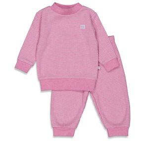 Feetje Pyjama Wafel Roze Melange Maat 80