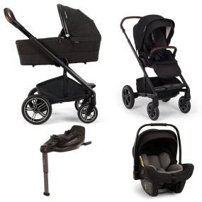 Nuna Kinderwagen 4 in 1 MIXX™ next Caviar + Autostoel PIPA™ next + BASE™ curv