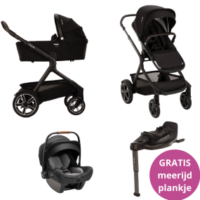 Nuna Kinderwagen 3 in 1 DEMI™ next Caviar + Autostoel PIPA™ next + Nuna Base CURV