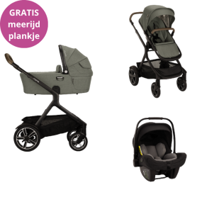 Nuna Kinderwagen 3 in 1 DEMI™ next Pine + Autostoel PIPA™ next