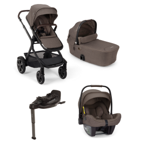Nuna Kinderwagen 4 in 1 DEMI™ next Chestnut (incl. Meerijdplankje) + Autostoel PIPA™ next + BASE™ curv
