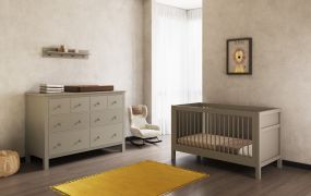 Born Lucky Meegroei Babykamer 2 Delig Stanton Bed 70 x 140 Biscotti + Bretagne Commode Biscotti