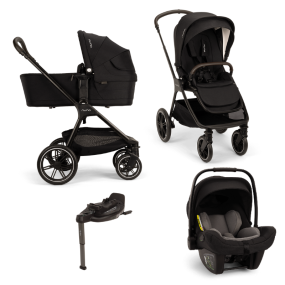 Nuna TRIV™ lx Kinderwagen 3 in 1 Caviar + Autostoel PIPA™ next + BASE™ curv