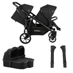 Topmark Tweeling Kinderwagen 2COMBI Zwart