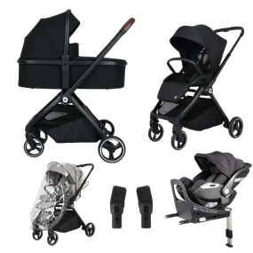 Topmark Kinderwagen 2 In 1 Diaz Black + Cabino Autostoel 360 I-Size & Base